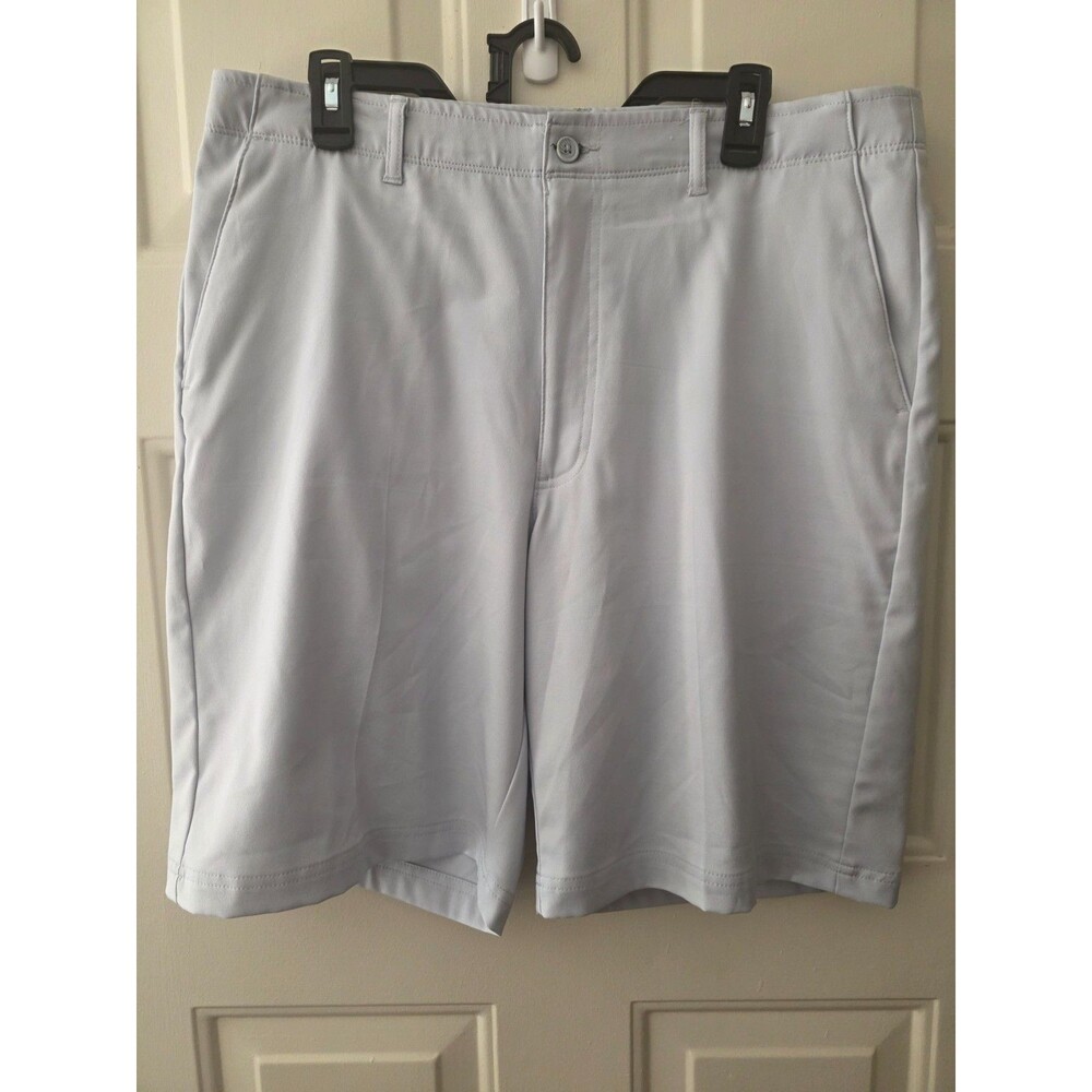 PEBBLE BEACH Men's Dry-Luxe Performance Golf Shorts Gray 36 Flat Front Stretch